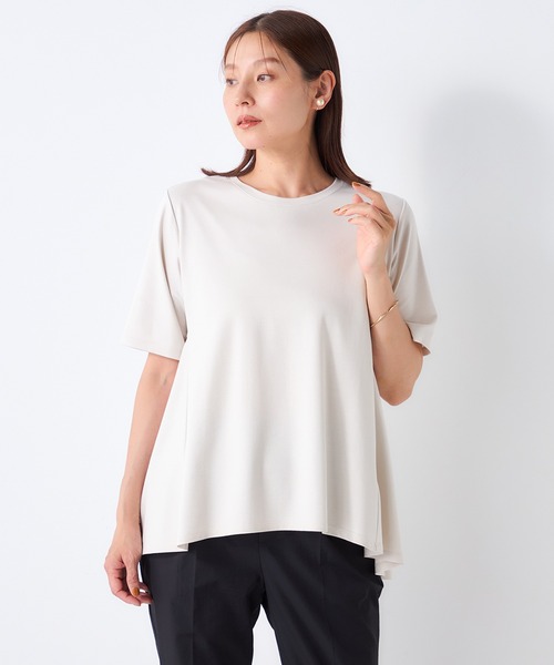 GALLORIA(ギャローリア)の「【接触冷感・UVカット】後ろペプラムプルオーバー(Tシャツ/カットソー・レディース・ベージュ/ブラック/ワイン・M/S/LL/L)」の9枚目の写真