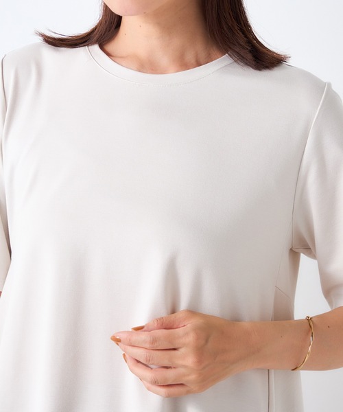 GALLORIA(ギャローリア)の「【接触冷感・UVカット】後ろペプラムプルオーバー(Tシャツ/カットソー・レディース・ベージュ/ブラック/ワイン・M/S/LL/L)」の10枚目の写真