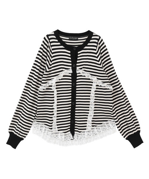 Candy Stripper(キャンディストリッパー)の「CORSET KNIT カーディガン(カーディガン/ボレロ・レディース・ピンク/ヘザーグレー/イエロー/ブラック・FREE)」の2枚目の写真