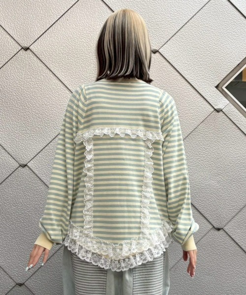 Candy Stripper(キャンディストリッパー)の「CORSET KNIT カーディガン(カーディガン/ボレロ・レディース・ピンク/ヘザーグレー/イエロー/ブラック・FREE)」の7枚目の写真