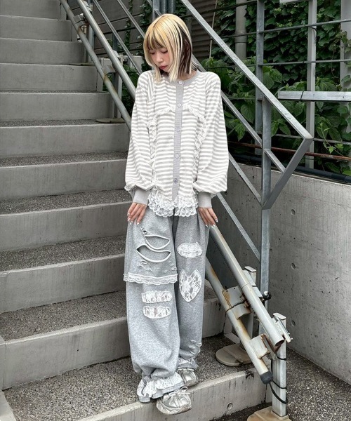 Candy Stripper(キャンディストリッパー)の「CORSET KNIT カーディガン(カーディガン/ボレロ・レディース・ピンク/ヘザーグレー/イエロー/ブラック・FREE)」の18枚目の写真