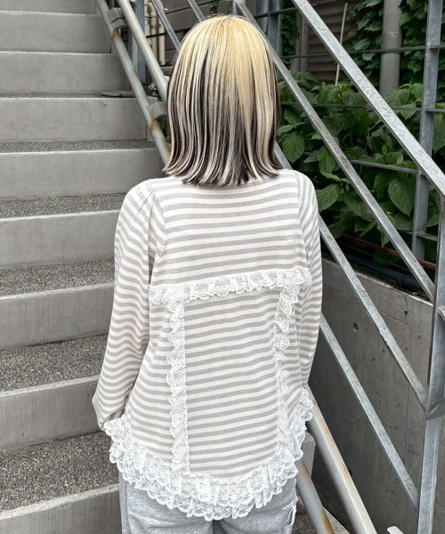 Candy Stripper(キャンディストリッパー)の「CORSET KNIT カーディガン(カーディガン/ボレロ・レディース・ピンク/ヘザーグレー/イエロー/ブラック・FREE)」の20枚目の写真