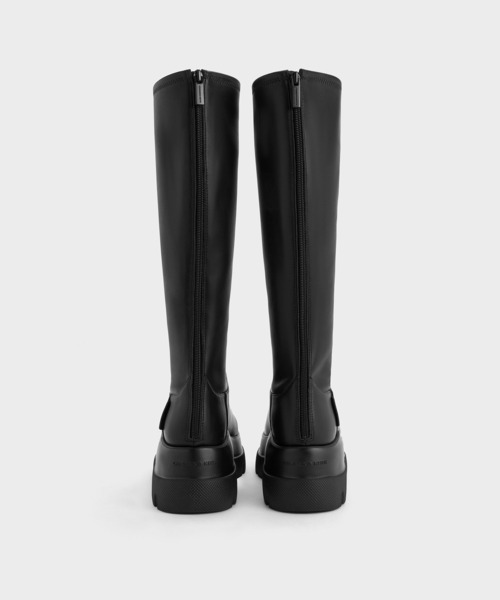 CHARLES & KEITH（チャールズ & キース）の「Leoi レオイ チャンキー ロングブーツ（ブーツ・レディース・ブラック/ブラウン系その他7・25cm/24.5cm/23.5cm/23cm/22.5cm/25.5cm）」の5枚目の写真