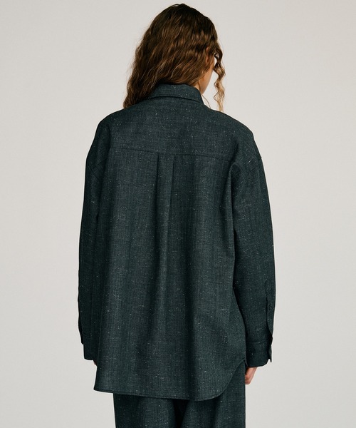PRANK PROJECT（プランクプロジェクト）の「【2026Autumn Pre-Order】シルクネップオーバーシャツ / Silk Nep Overshirt（シャツ/ブラウス・レディース・ベージュ/ブラック・FREE）」の17枚目の写真