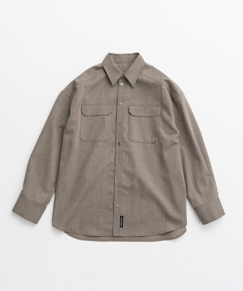 PRANK PROJECT（プランクプロジェクト）の「【2026Autumn Pre-Order】シルクネップオーバーシャツ / Silk Nep Overshirt（シャツ/ブラウス・レディース・ベージュ/ブラック・FREE）」の19枚目の写真