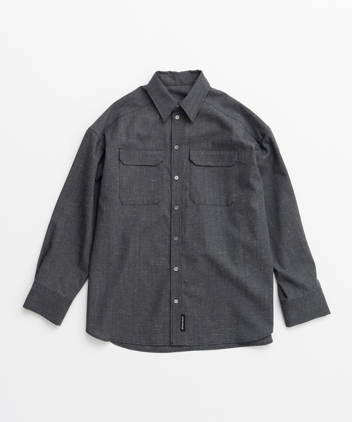 PRANK PROJECT（プランクプロジェクト）の「【2026Autumn Pre-Order】シルクネップオーバーシャツ / Silk Nep Overshirt（シャツ/ブラウス・レディース・ベージュ/ブラック・FREE）」の20枚目の写真