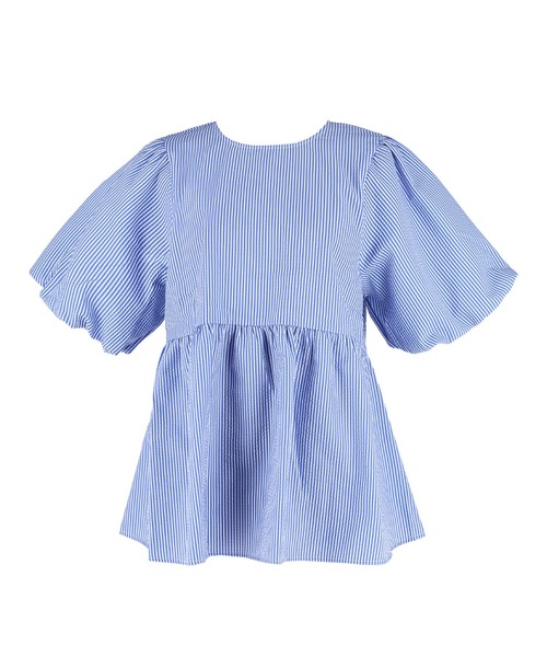 coca(coca)(コカ)の「サッカーストライプバックリボンブラウス(シャツ/ブラウス・レディース・ベージュ/ブルー・L/M/S)」の21枚目の写真