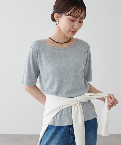 DISCOAT(ディスコート)の「アイレット半袖プルオーバー(Tシャツ/カットソー・レディース・グレー/イエロー/ブラック/オフホワイト・FREE)」の4枚目の写真