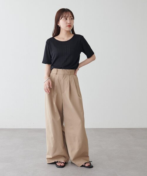 DISCOAT(ディスコート)の「アイレット半袖プルオーバー(Tシャツ/カットソー・レディース・グレー/イエロー/ブラック/オフホワイト・FREE)」の16枚目の写真
