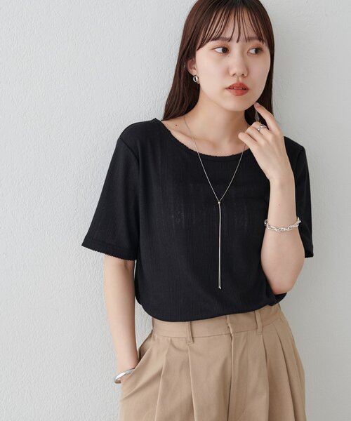 DISCOAT(ディスコート)の「アイレット半袖プルオーバー(Tシャツ/カットソー・レディース・グレー/イエロー/ブラック/オフホワイト・FREE)」の17枚目の写真