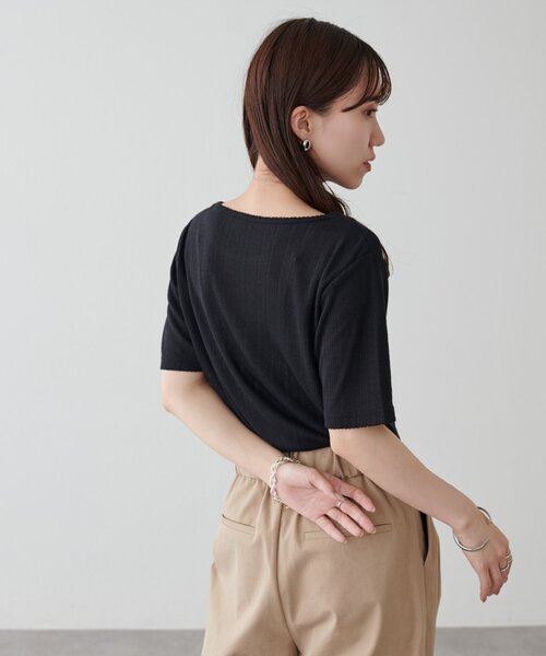 DISCOAT(ディスコート)の「アイレット半袖プルオーバー(Tシャツ/カットソー・レディース・グレー/イエロー/ブラック/オフホワイト・FREE)」の19枚目の写真