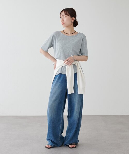 DISCOAT(ディスコート)の「アイレット半袖プルオーバー(Tシャツ/カットソー・レディース・グレー/イエロー/ブラック/オフホワイト・FREE)」の20枚目の写真