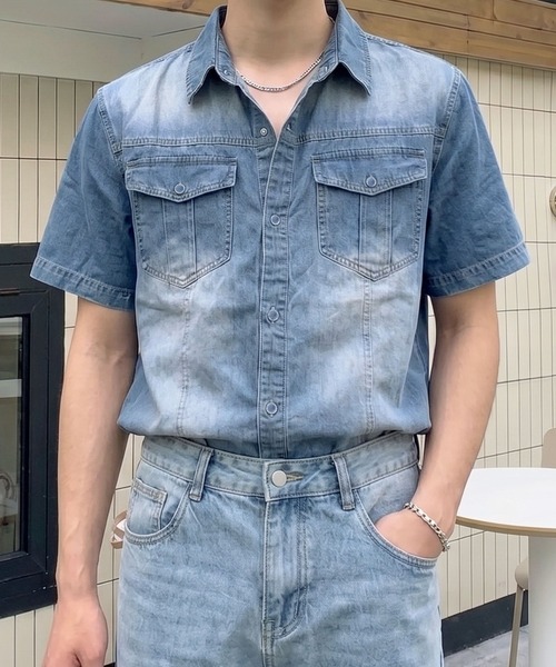 Woodside denim T‑shirt — хлопковая джинсовая футболка