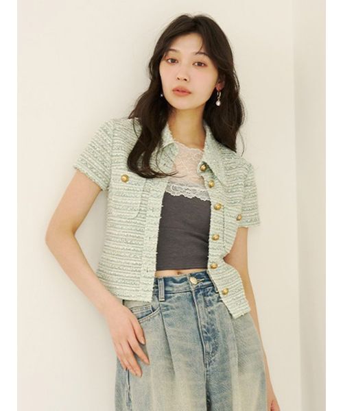 LILY BROWN（リリーブラウン）の「バリエーションカットシャツ（シャツ/ブラウス・レディース・パープル/ブラック/ミント・F）」の4枚目の写真