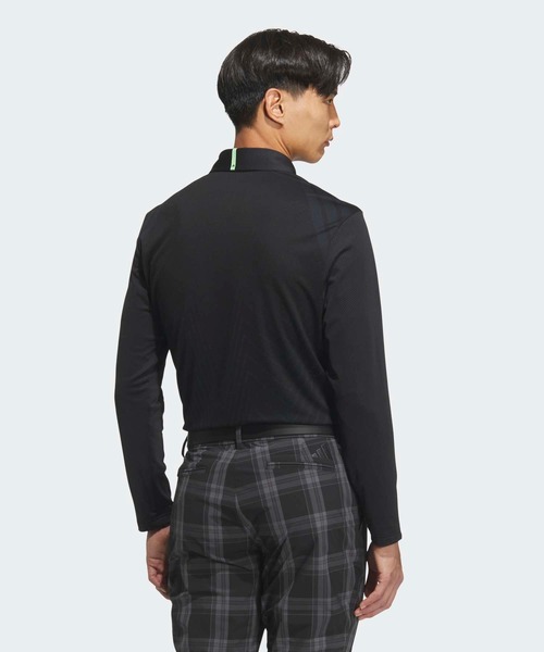 adidas(アディダス)の「アディゼロ ジャガード 長袖シャツ【adidas Golf/アディダスゴルフ】(ポロシャツ・メンズ・ブラック・XX-LARGE/X-LARGE/SMALL/MEDIUM/LARGE)」の2枚目の写真