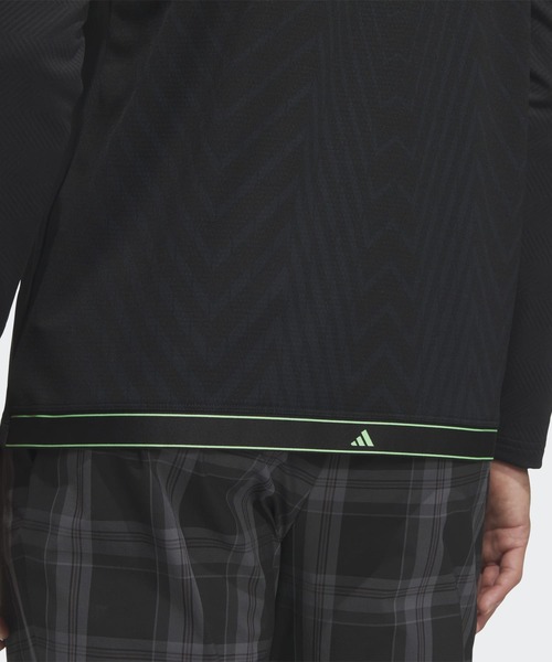 adidas(アディダス)の「アディゼロ ジャガード 長袖シャツ【adidas Golf/アディダスゴルフ】(ポロシャツ・メンズ・ブラック・XX-LARGE/X-LARGE/SMALL/MEDIUM/LARGE)」の4枚目の写真