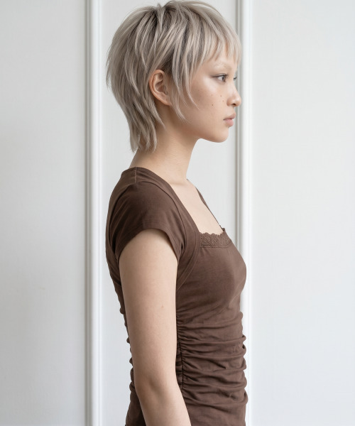 DILETTANTISME（ディレッタンティズム）の「レーススクエアネックシャーリングTシャツ（ブラウン）（Tシャツ/カットソー・レディース・その他・FREE）」の7枚目の写真