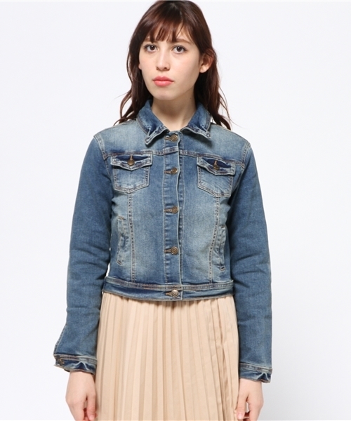 CAPRICIEUX LE'MAGE（カプリシューレマージュ）の「コンパクトストレッチGジャン（ブルゾン・レディース・ブルー・FREE）」の2枚目の写真