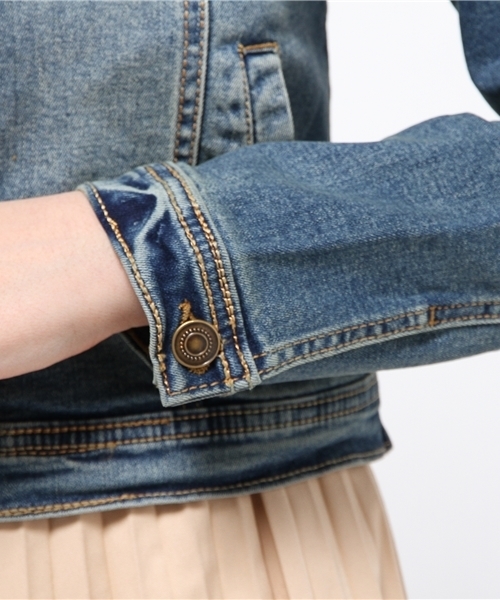 CAPRICIEUX LE'MAGE（カプリシューレマージュ）の「コンパクトストレッチGジャン（ブルゾン・レディース・ブルー・FREE）」の6枚目の写真