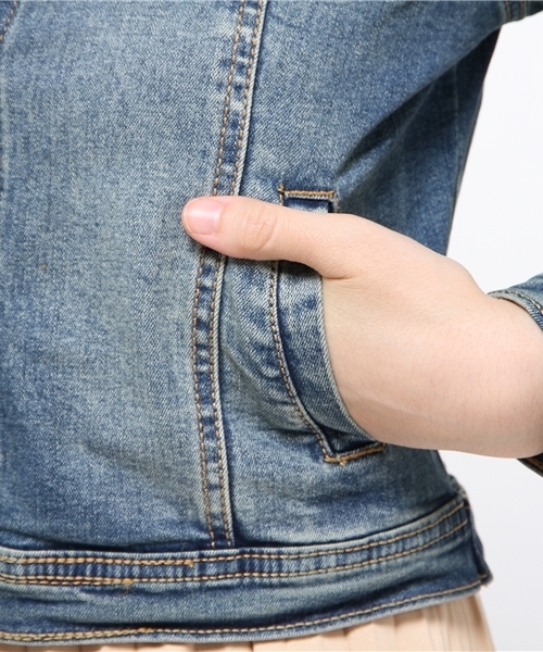 CAPRICIEUX LE'MAGE（カプリシューレマージュ）の「コンパクトストレッチGジャン（ブルゾン・レディース・ブルー・FREE）」の7枚目の写真