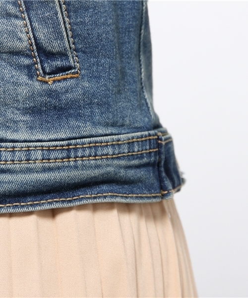 CAPRICIEUX LE'MAGE（カプリシューレマージュ）の「コンパクトストレッチGジャン（ブルゾン・レディース・ブルー・FREE）」の9枚目の写真