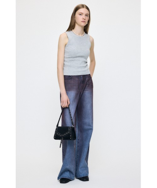 MOUSSY（マウジー）の「COMFORTABLE KNIT タンクトップ（タンクトップ・レディース・ホワイト/ブラック/杢グレー・FREE）」の6枚目の写真