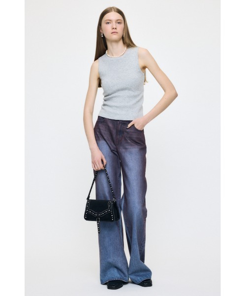 MOUSSY（マウジー）の「COMFORTABLE KNIT タンクトップ（タンクトップ・レディース・ホワイト/ブラック/杢グレー・FREE）」の7枚目の写真
