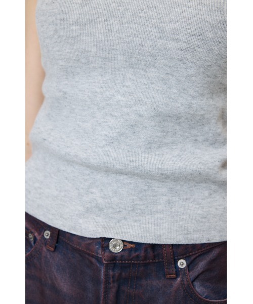 MOUSSY（マウジー）の「COMFORTABLE KNIT タンクトップ（タンクトップ・レディース・ホワイト/ブラック/杢グレー・FREE）」の14枚目の写真