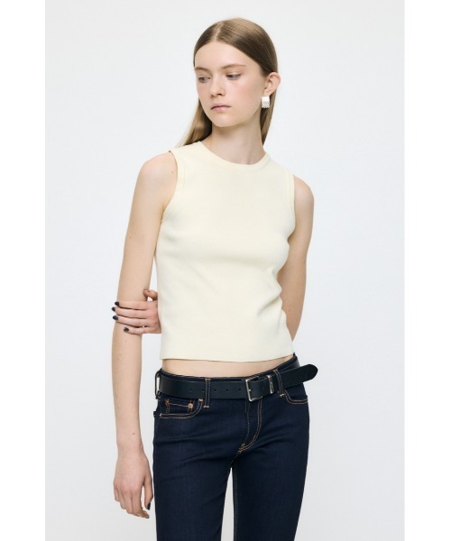 MOUSSY（マウジー）の「COMFORTABLE KNIT タンクトップ（タンクトップ・レディース・ホワイト/ブラック/杢グレー・FREE）」の20枚目の写真