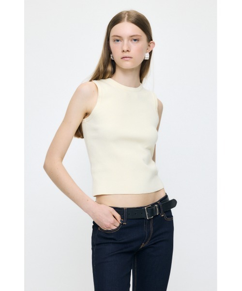 MOUSSY（マウジー）の「COMFORTABLE KNIT タンクトップ（タンクトップ・レディース・ホワイト/ブラック/杢グレー・FREE）」の21枚目の写真
