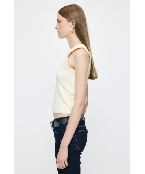 MOUSSY（マウジー）の「COMFORTABLE KNIT タンクトップ（タンクトップ・レディース・ホワイト/ブラック/杢グレー・FREE）」の22枚目の写真