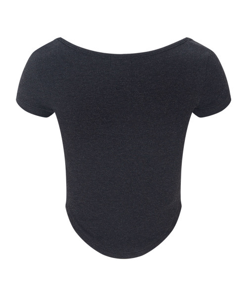 PLEASENOFOLLOW(プリーズノーフォロー)の「Kaya Button Shirring Short Sleeve Top (Melange Black)(Tシャツ/カットソー・レディース・その他・FREE)」の3枚目の写真