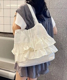 【A4サイズ対応】2wayフリルトートバッグ