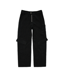 DEINET CORDUROY UTILITY CARGO PANTS IN BLACK