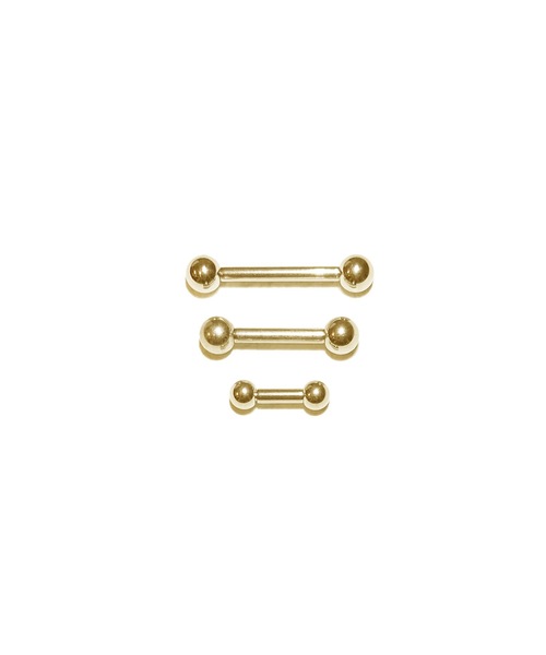 MORPH(モルフ)の「MORPH モルフ バーベル ボディーピアス 12ゲージ 6mm~16mm(ピアス(片耳用)・レディース・ゴールド・16/14/12/10/8/6)」の2枚目の写真