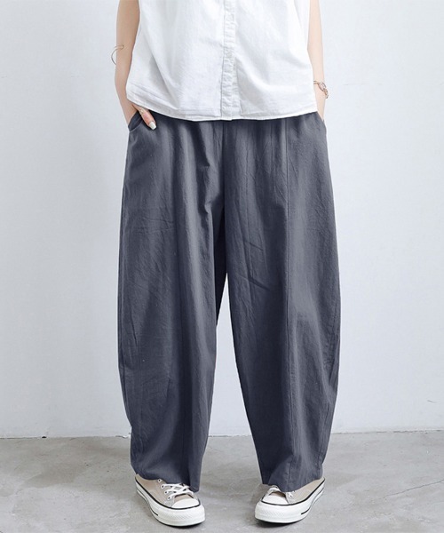 ONEP STAR(ワンピスター)の「無地バルーンコクーンパンツ(その他パンツ・レディース・ネイビー/ベージュ/ブラック/グレー・MEDIUM/LARGE)」の1枚目の写真