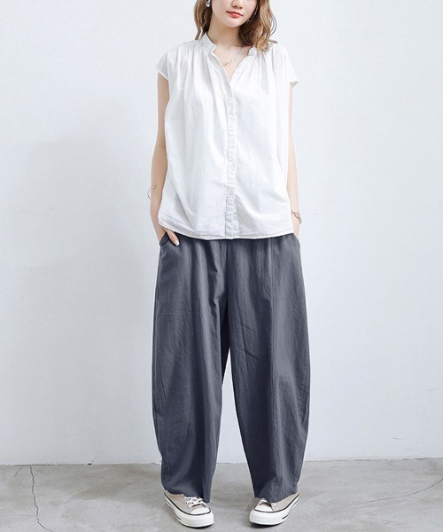 ONEP STAR(ワンピスター)の「無地バルーンコクーンパンツ(その他パンツ・レディース・ネイビー/ベージュ/ブラック/グレー・MEDIUM/LARGE)」の15枚目の写真