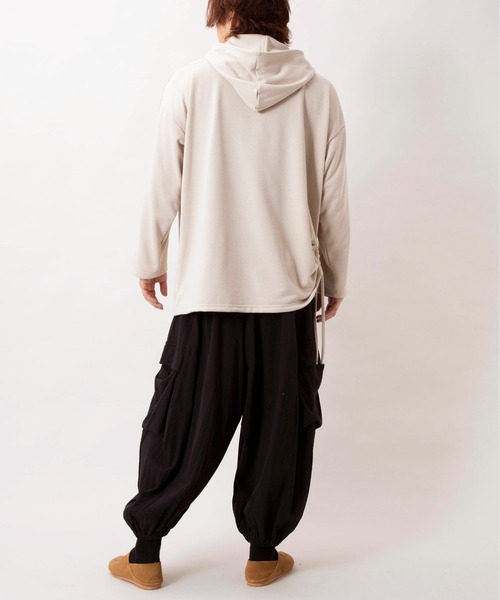 チャイハネ(チャイハネ)の「【チャイハネ】ガドラーケMEN'Sフードトップス(パーカー・メンズ・ブラック/ホワイト/ネイビー・FREE)」の6枚目の写真