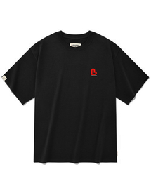 オーバーサイズエルハート半袖Tシャツ[ブラック]