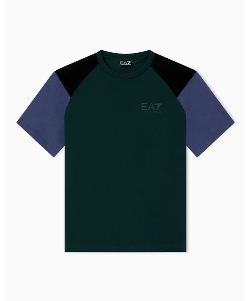 EMPORIO ARMANI EA7(エンポリオアルマーニイーエーセブン)の「<オンライン限定>【エンポリオ アルマーニ EA7】ASV Athletic Colour Block クルーネックTシャツ オーガニックコットン混紡(Tシャツ/カットソー・メンズ・ブルーグリーン/コバルトブルー/ブラック・XX-LARGE/SMALL/MEDIUM/LARGE/X-SMALL/X-LARGE)」の13枚目の写真