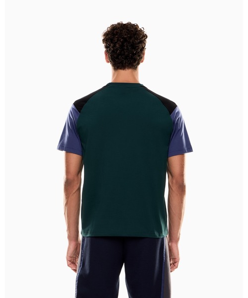 EMPORIO ARMANI EA7(エンポリオアルマーニイーエーセブン)の「<オンライン限定>【エンポリオ アルマーニ EA7】ASV Athletic Colour Block クルーネックTシャツ オーガニックコットン混紡(Tシャツ/カットソー・メンズ・ブルーグリーン/コバルトブルー/ブラック・XX-LARGE/SMALL/MEDIUM/LARGE/X-SMALL/X-LARGE)」の14枚目の写真