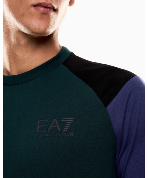 EMPORIO ARMANI EA7(エンポリオアルマーニイーエーセブン)の「<オンライン限定>【エンポリオ アルマーニ EA7】ASV Athletic Colour Block クルーネックTシャツ オーガニックコットン混紡(Tシャツ/カットソー・メンズ・ブルーグリーン/コバルトブルー/ブラック・XX-LARGE/SMALL/MEDIUM/LARGE/X-SMALL/X-LARGE)」の15枚目の写真
