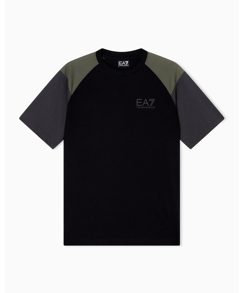 EMPORIO ARMANI EA7(エンポリオアルマーニイーエーセブン)の「<オンライン限定>【エンポリオ アルマーニ EA7】ASV Athletic Colour Block クルーネックTシャツ オーガニックコットン混紡(Tシャツ/カットソー・メンズ・ブルーグリーン/コバルトブルー/ブラック・XX-LARGE/SMALL/MEDIUM/LARGE/X-SMALL/X-LARGE)」の5枚目の写真