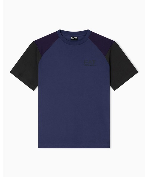 EMPORIO ARMANI EA7(エンポリオアルマーニイーエーセブン)の「<オンライン限定>【エンポリオ アルマーニ EA7】ASV Athletic Colour Block クルーネックTシャツ オーガニックコットン混紡(Tシャツ/カットソー・メンズ・ブルーグリーン/コバルトブルー/ブラック・XX-LARGE/SMALL/MEDIUM/LARGE/X-SMALL/X-LARGE)」の9枚目の写真