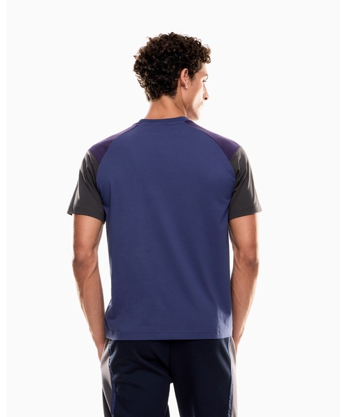 EMPORIO ARMANI EA7(エンポリオアルマーニイーエーセブン)の「<オンライン限定>【エンポリオ アルマーニ EA7】ASV Athletic Colour Block クルーネックTシャツ オーガニックコットン混紡(Tシャツ/カットソー・メンズ・ブルーグリーン/コバルトブルー/ブラック・XX-LARGE/SMALL/MEDIUM/LARGE/X-SMALL/X-LARGE)」の10枚目の写真