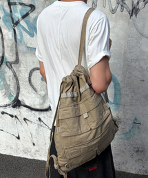 KICHUL（キチョル）の「Military Pocket Cotton Gymsack (Beige)（バックパック/リュック）」
