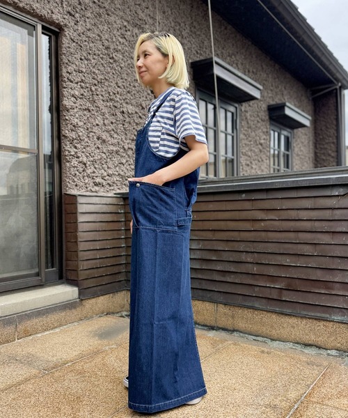 OLD BETTY'S(オールドベティーズ)の「Denim Salopette Skirt(ワンピース・レディース・インディゴブルー・FREE)」の3枚目の写真