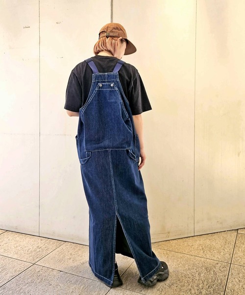 OLD BETTY'S(オールドベティーズ)の「Denim Salopette Skirt(ワンピース・レディース・インディゴブルー・FREE)」の9枚目の写真
