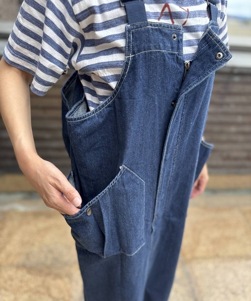 OLD BETTY'S(オールドベティーズ)の「Denim Salopette Skirt(ワンピース・レディース・インディゴブルー・FREE)」の12枚目の写真
