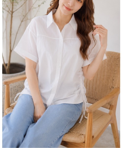 FAZVY(ファズビー)の「シルエットを自在に サイドドロスト半袖シャツ(シャツ/ブラウス・レディース・イエロー/スカイブルー/ホワイト・L)」の16枚目の写真